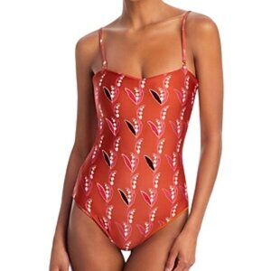 Juan De Dios Esteros Embroidered One Piece Swimsuit Size S Terra Flor De Mayo
